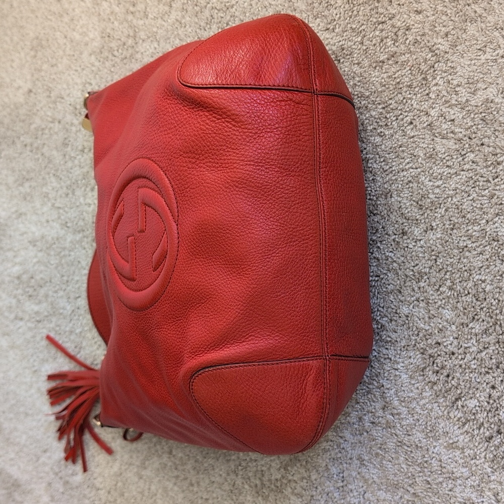 Gucci Soho Red Hobo EUC - Picture 5 of 14